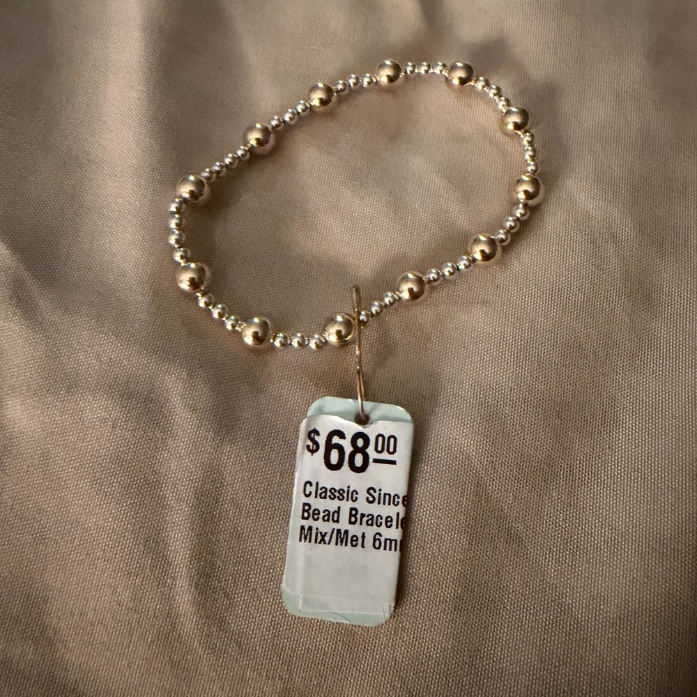 Enewton Classic sincerity 6mm Mixed Metal Bead Bracelet NWT